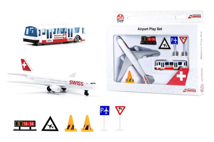 ACE Toy Airport Play Set Swiss Aircrafts accessories ACE Brands EN